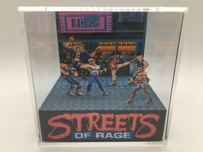Streets of Rage Genesis Takin' it to the Streets Shadow Box Diorama Art