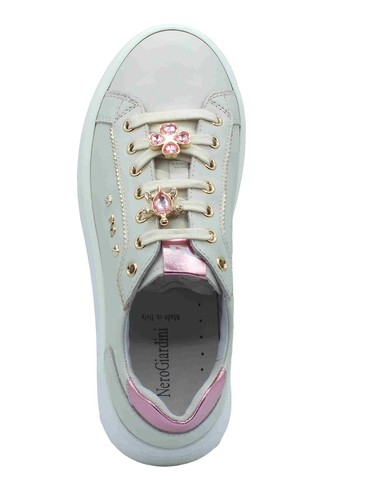 NeroGiardini E513060D Velvet Osso Pink Sneakers Sportive per Donna in pelle zepp - Imagen 3 de 3