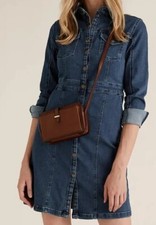 Brand New Women's Denim Mini Shirt Dress Size UK 6 / M*S