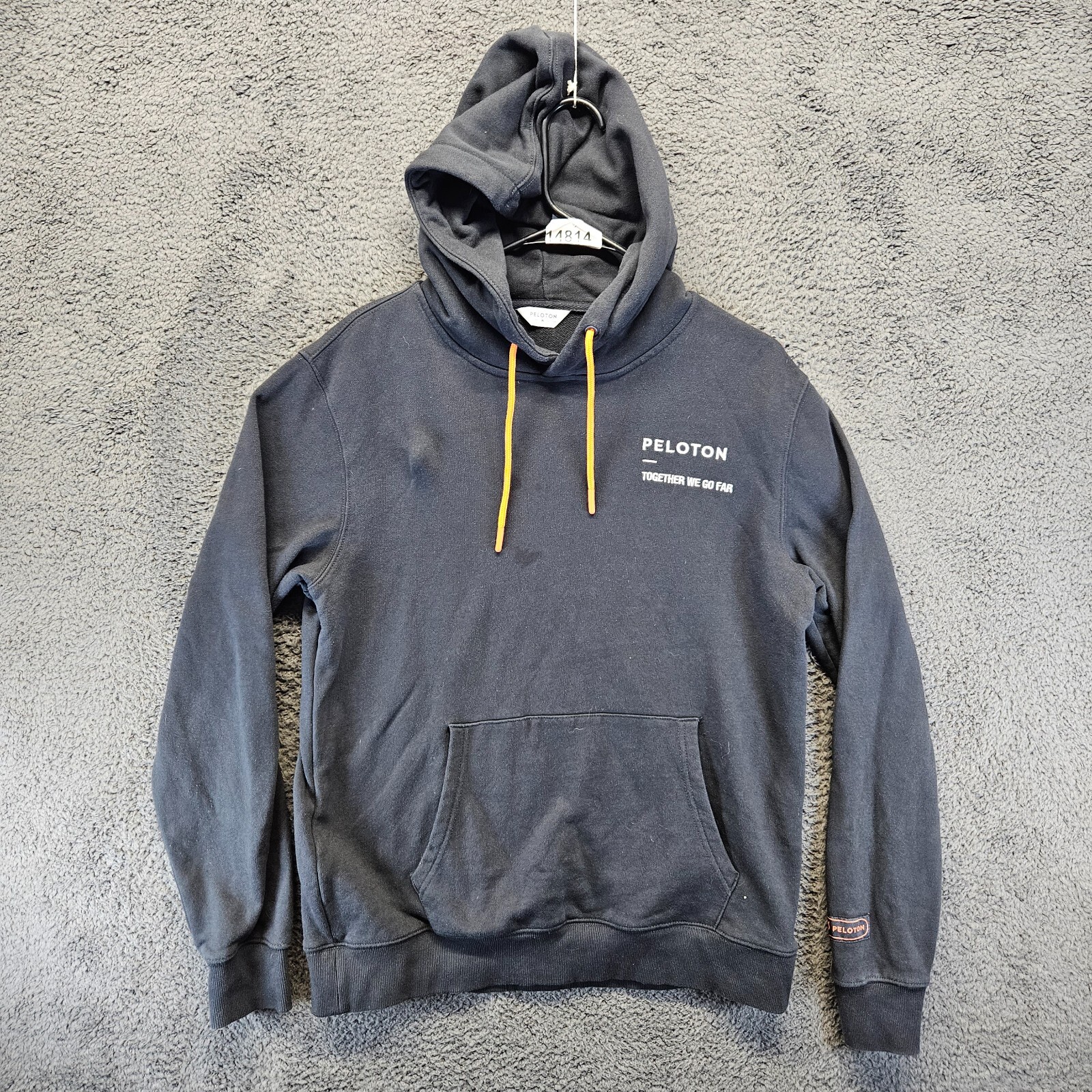 Peloton Hoodie Pullover Men Size Medium Black Hooded Sweatshirt