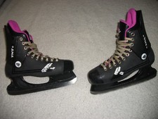 VINTAGE LANGE TNT ICE HOCKEY SKATES MEN'S SIZE 8 RARE MODEL JUST CRACKED