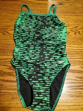 Speedo Pro LT Women's Swimsuit Size 6 32 Green Excellent Condition
