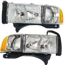 New Set Of 2 Halogen Head Lamp Assembly Left Right Side Fits Dodge Ram 1500 New Set Of 2 Halogen Head Lamp Assembly Left Right Side Fits Dodge Ram 1500