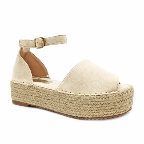 Scarpe donna sandali scamosciati stile espadrillas corda zeppa TOOCOOL E7263 - Foto 19 di 19
