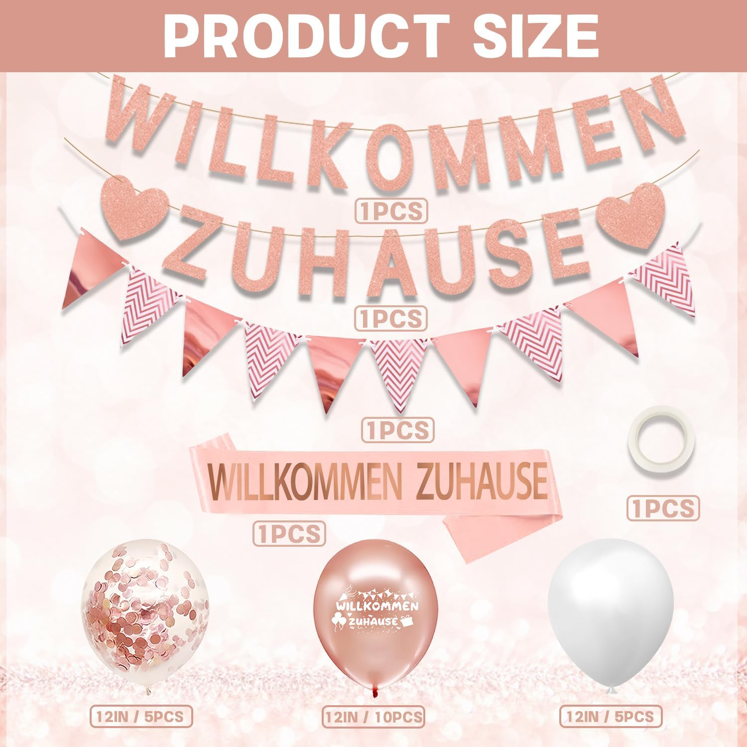 Baby Welcome Home Set 19-teilig - Deko Für Babyshower & Taufe