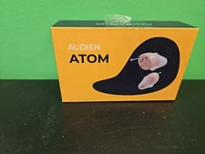 Audien ATOM Black White Rechargeable Wireless Both Ears OTC Hearing Aids