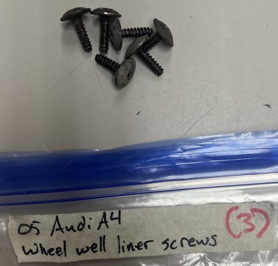 2005-2008 AUDI A4 Wheel WELL Liner Screws Set
