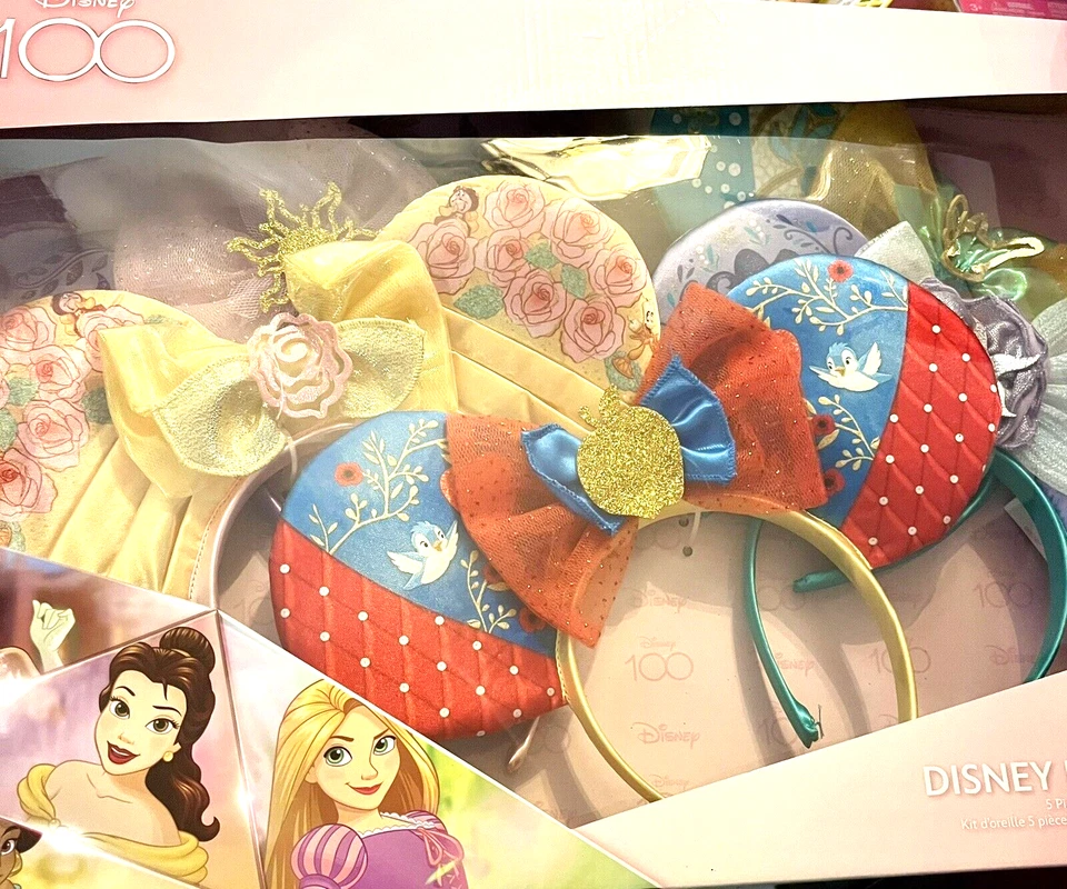 Disney Princess Ears Five Headbands Ariel Belle Jasmine Snow White Rapunzel - Image 2 of 4