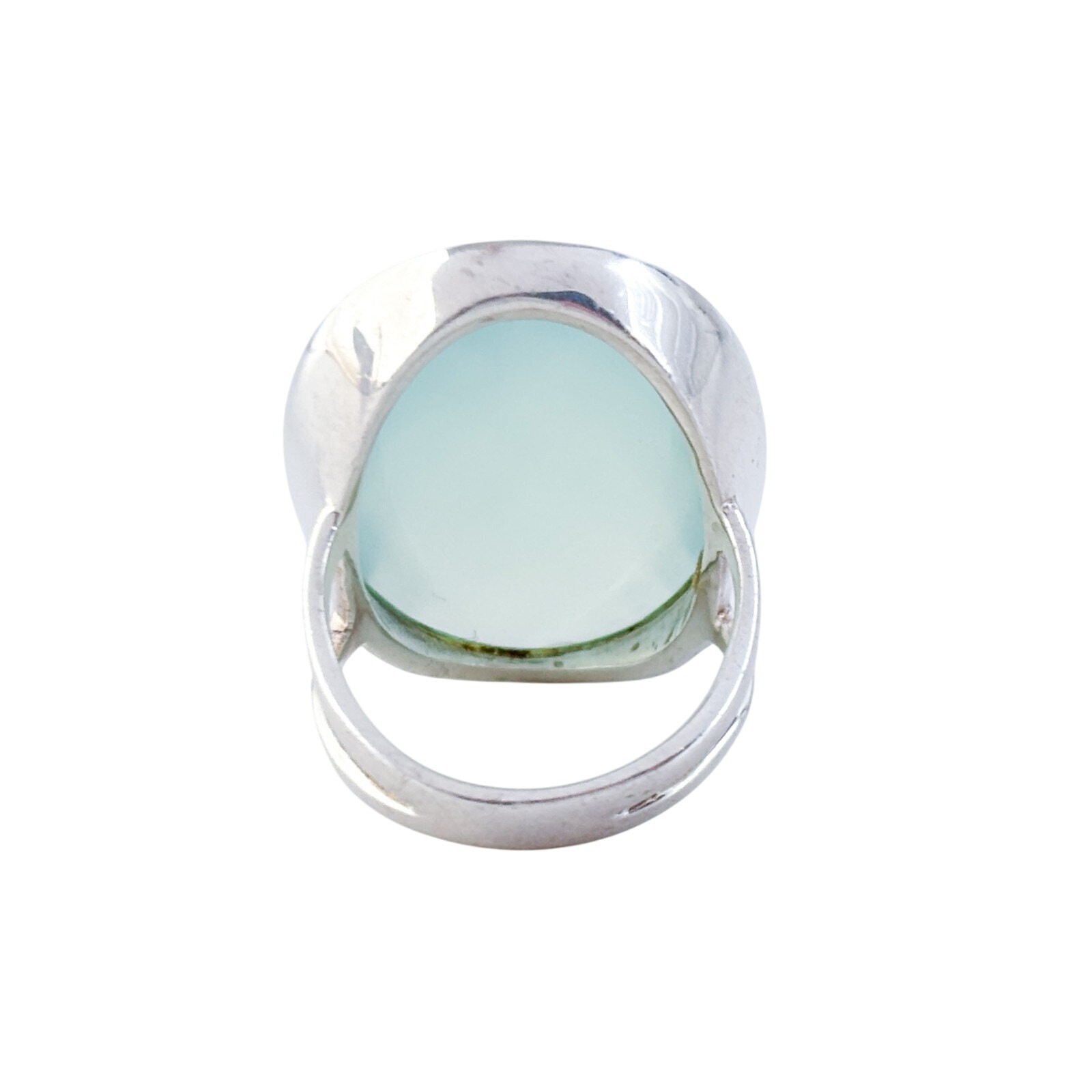Faceted Blue Chalcedony Statement Ring | Estate S… - image 4