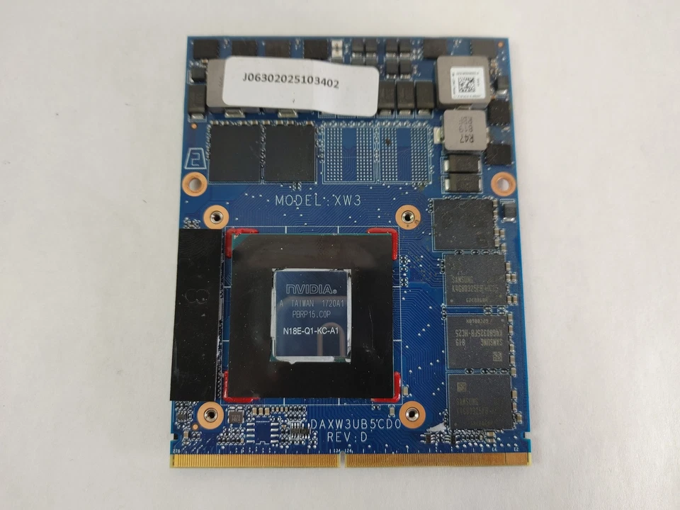 HP ZBook 17 G5 Quadro P3200 6 GB GDDR5 MXM 3.0 B Laptop Video Card L15627-001 - Image 2 of 4