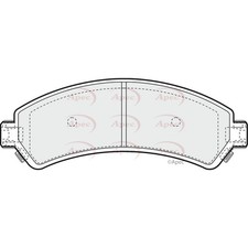 Brake Pads Set Front Apec PAD1176 12519995