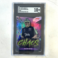 2024 Topps Finest F1 Valtteri Bottas Chaos Black Refractor /25 #CH-13 SGC 10