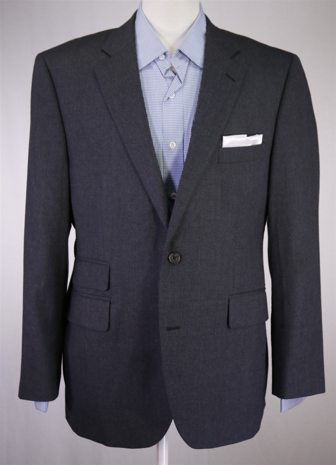 Chester Barrie Solid Gray 2-Btn Wool Blazer Jacke… - image 2