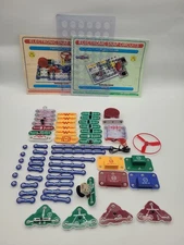Elenco Electronic Snap Circuits Replacement Parts - Board & Books Lot 50+ Pieces
