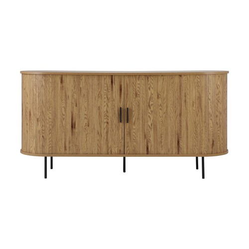 Oikiture Buffet Sideboard Cupboard Sliding Doors Pantry Storage Cabinet Natural - Picture 6 of 10
