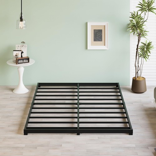 3 Inch Low Full Size Bed Frame Heavy Duty Metal Platform, No Box Spring Neede...