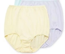 LOT 5 COTTON 100 BRIEF PANTIES WHITE,BLUE,BEIGE MIX SIZE 13 or 6X