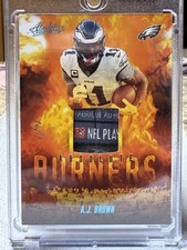 2025 Panini Football Absolute Burners A.J. Brown Eagles laundry tag 1/1 patch