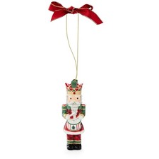 Spode Christmas Tree Tartan Nutcracker Ornament - Festive Holiday Hanging Decor