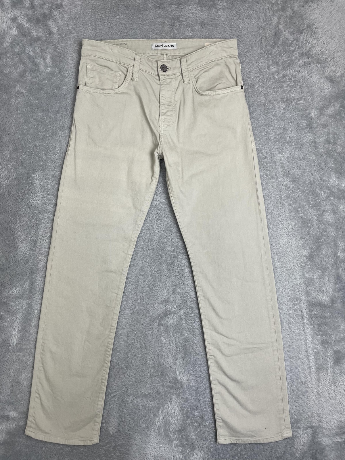 Mavi Zach Jeans Mens 32x32 Beige Khaki Straight Leg Stretch Denim Casual Pants