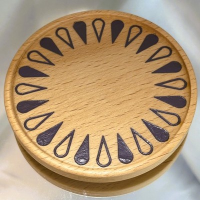 Artful Backgammon Cubes Original Coaster - Point Parade - Greyish Purple - 90mm
