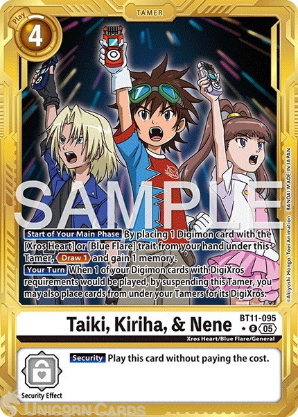 BT11-095 Taiki & Kiriha & Nene : Rare Foil Alternative Art : AD01: Advanced Boos