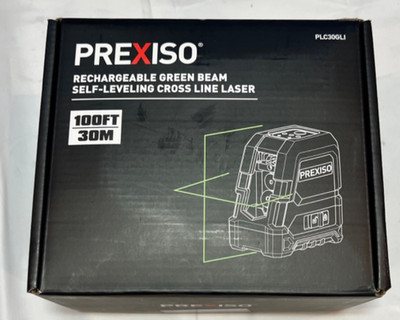 PREXISO Laser Level Self Leveling 100Ft Rechargeable Cross Line Laser Green Line