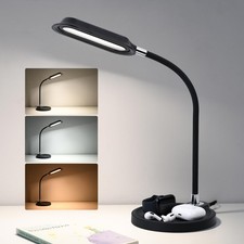 LED Desk Lamp for Home Office with Storage Base, 800LM Dimmble Stepless Readi...