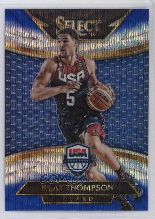2014-15 Panini Select Courtside Blue & Silver Prizm Klay Thompson #216