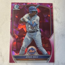 Marketplace image: 2023 Bowman Chrome Draft Sapphire Edition Padparadscha 1/1 Jesus Baez Rookie