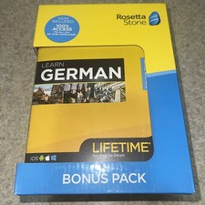 New Sealed Rosetta Stone Learn German Bonus Pack Bundle computer software 
