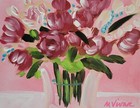 MONA VIVAR 8x10 Original Floral Bouquet Impressionism Abstract Fine Art Painting