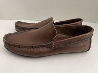 Massimo Dutti 2 Men s Brown Leather slip on Loafers EU 41 US 8