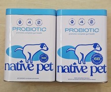  2   Native Pet Probiotic Powder for Dogs 16.4 oz/120 Scoops Total NEW SEALED 