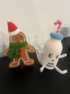 Target Wondershop Christmas Gingerbread Cookie Milk Duo Holiday Felt Figure NWT