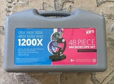 AmScope Kids 48-Piece Microscope Set with Carrying Case