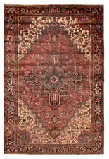 7'5" x 11'0" Traditional Vintage Hand Knotted Oriental Carpet Wool Area Rug