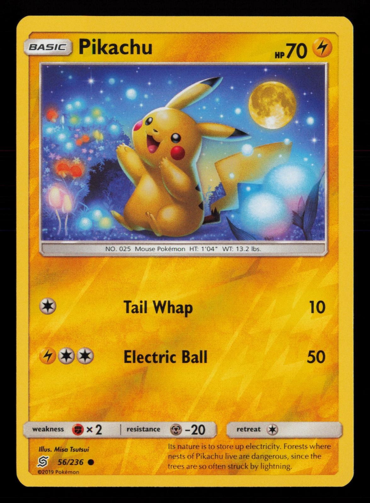 Pikachu 56/236 Common Unified Minds Pokemon Reverse Holo NM/LP