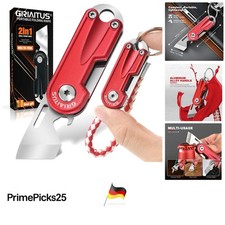 Multitool Taschenmesser 8,9cm Edelstahl Rot 2 Teile Camping Geschenk