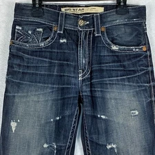 Big Star Pioneer Bootcut Jeans Mens 31R (32x32) Whiskers Western Fade Distressed