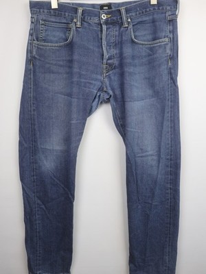 EDWIN ED-55 Denim Blue REGULAR TAPERED Jeans Size W36 L32