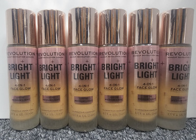 6 X Revolution 0.77 Fl Oz/each LUSTRE MEDIUM LIGHT 4-in-1 BRIGHT LIGHT Face Glow
