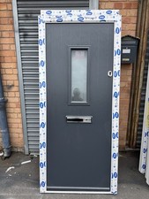 Brand New  Anthracite Grey Composite Door In white Frame 900 X 2000 Mm