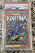 Dante Moore 2023 Bowman University Big Kahuna Orange /25, PSA 10 Oregon Ducks QB