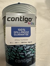 New Contigo Kids 14 oz Spill-Proof Fish Tumbler with Straw NWT Toddler