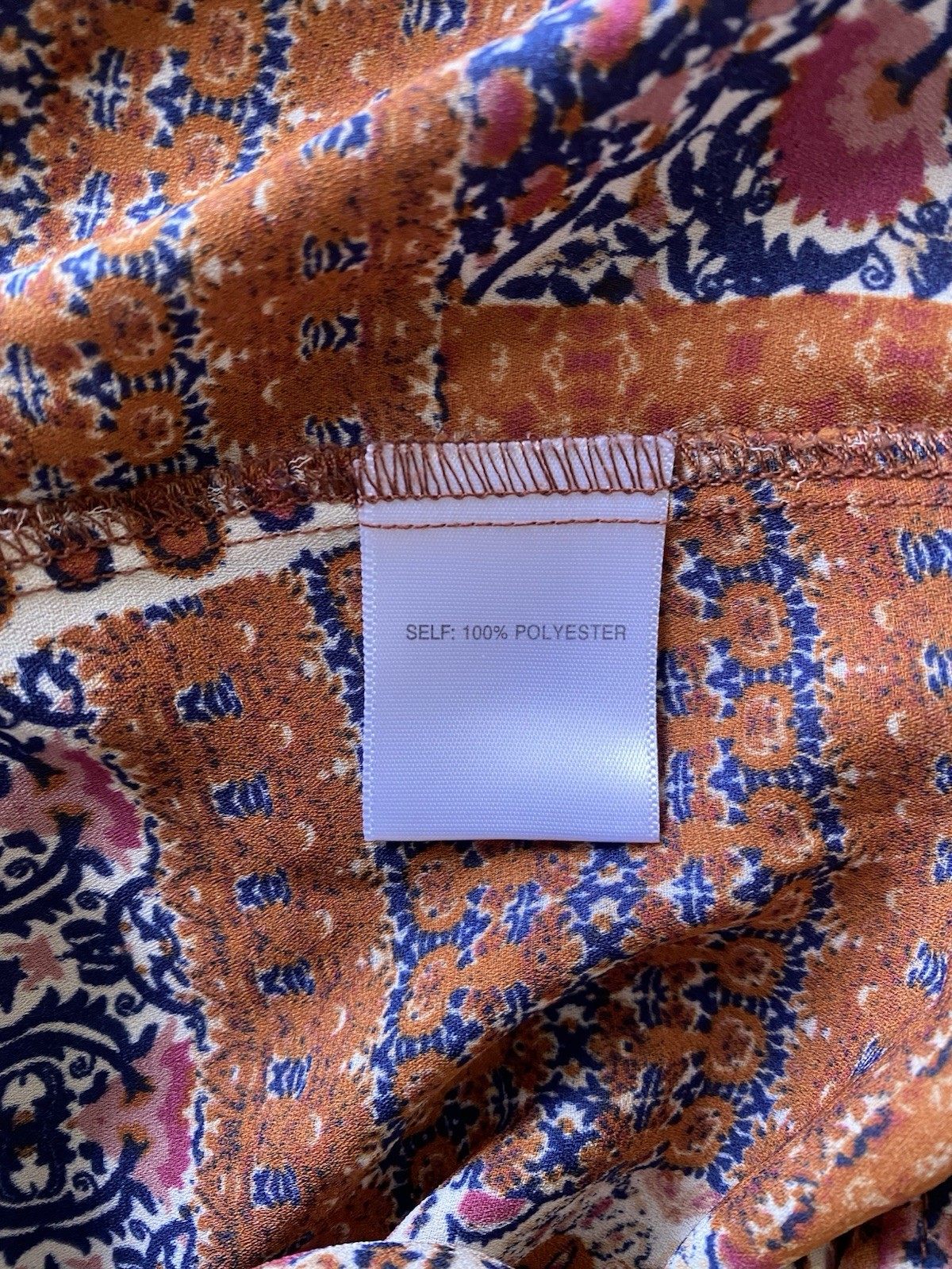 Rose + Olive Sleeveless Patchwork Button Up Top P… - image 7