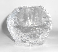 Kosta Boda Sweden Crystal Snowball Votive Tea Light Medium Candle Holder
