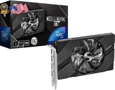 ASRock Intel Arc A380 Challenger ITX 6GB OC Graphics Card Single Slot ITX
