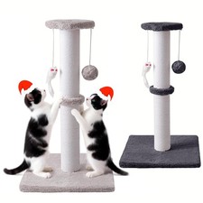 2 PCS Cat Scratching Post 19.2 Inch Kitten Scratcher Sisal Rope Hanging Ball