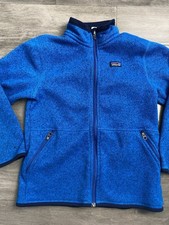 Patagonia Better Sweater 1/4 Zip Youth Boys M 10 Blue Fleece Jacket